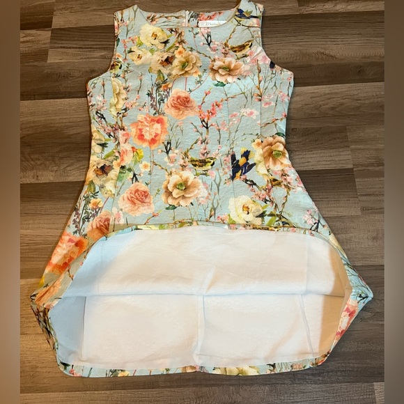 Midasen Pastel Winery Fit&Flare Floral Mini Dress SZ M - Picture 9 of 14